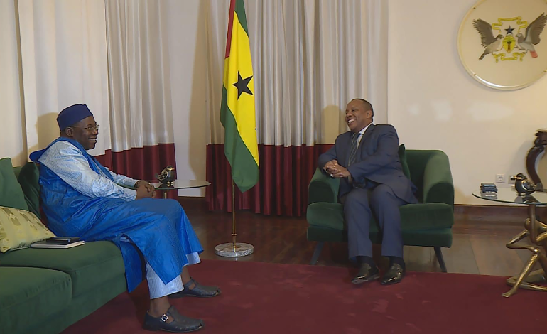 Le premier ministre santom&eacute;en a re&ccedil;u Nouhoum Sangar&eacute;